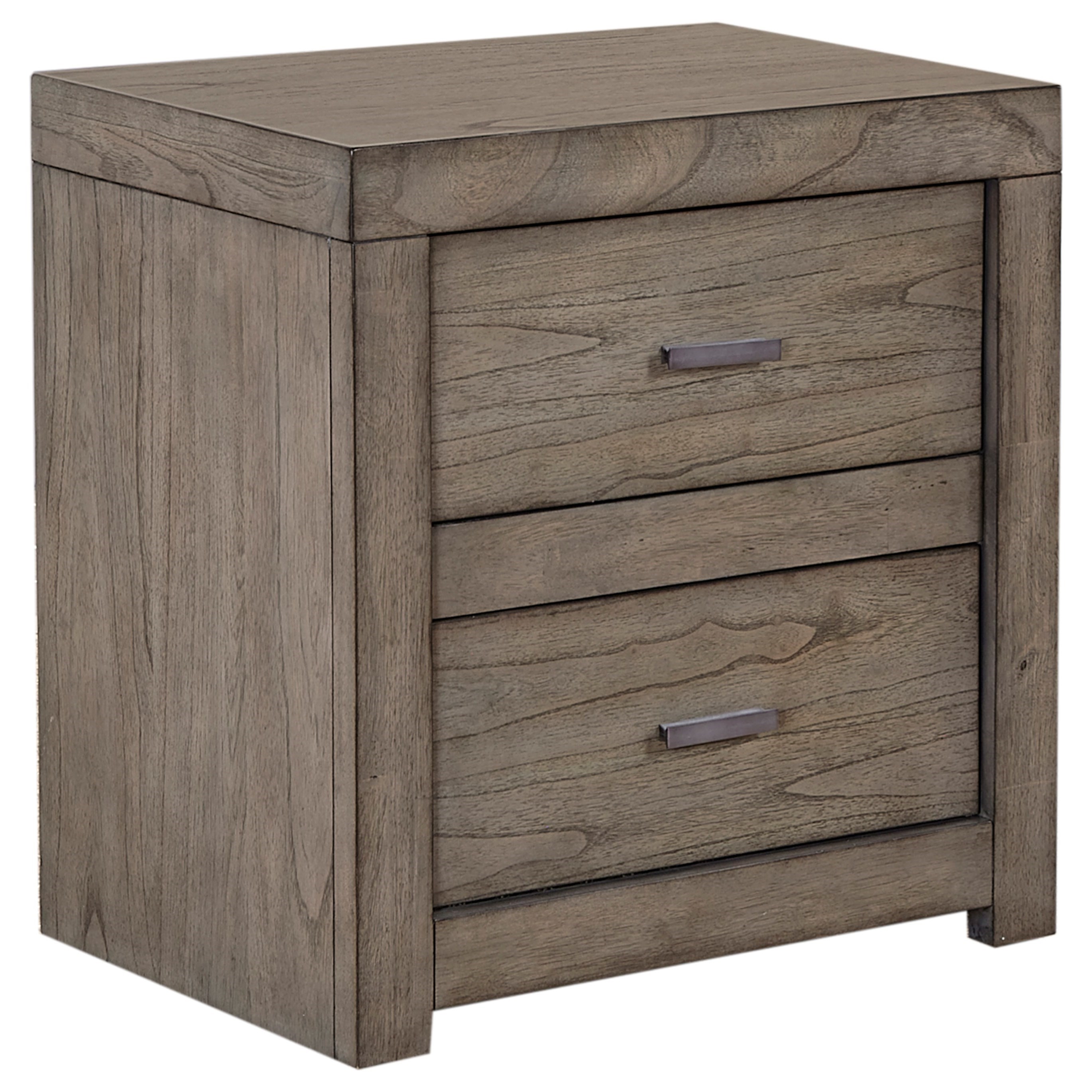 Birch Home Modern Loft 2 Drawer Nightstand with 2 AC Outlets Sprintz